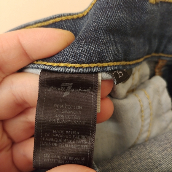 7 For All Mankind Ankle Skinny Denim Jeans Size 29 - Picture 4 of 5